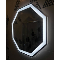 Зеркало в ванную комнату с подсветкой Тревизо 70х70 см