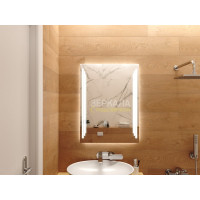 Зеркало в ванную комнату с подсветкой светодиодной лентой Авола